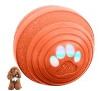 AZIDWERYQ Interactive Dog Ball, Smart Vibrating & Moving Dog Toy with Colorful Lights, Sturdy TPU+PC Ball for Dogs Enrichment and Play, Orange Vibrating