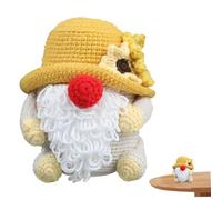 AZIDWERYQ Kits de crochet pour débutants adultes Tutoriels étape par étape Apprendre à crocheter Gnome de Noël Kit tricot bricolage pour cadeaux d'anniversaire Noël Kit tricot