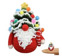 AZIDWERYQ Kits de crochet pour débutants adultes Tutoriels étape par étape Apprendre à crocheter un arbre de Noël Kit tricot bricolage pour cadeaux d'anniversaire Noël Style 1 Kit tricot