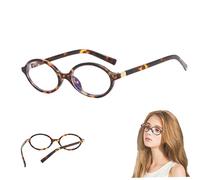 AZIDWERYQ Lunettes ovales à imprimé léopard, UV400, anti-éblouissantes, tendance pour femmes, œil PC HD incassable avec lentille AC pour un usage quotidien, photos tendance