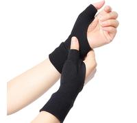 AZIDWERYQ Manchon de pouce 1 paire d'attelle de pouce en tricot extensible manchon compression poignet souple avec coussinets en gel pour l'arthrite, tendinite attelle doigt confortable pour soulage