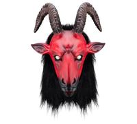 AZIDWERYQ Masque de diable effrayant 3d Horn complet Masque Master Monster Demon Halloween Costume pour Pâques Halloween Cosplay Party GOAT