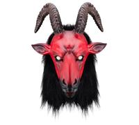 AZIDWERYQ Masque diable effrayant 3D, corne complète, masque de chèvre, monstre démon, Costume d'halloween pour pâques, Halloween, fête Cosplay diable