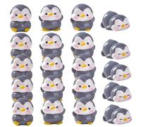 AZIDWERYQ Mini Pingouins 20 Pièces 4 Postures Dessin Animé Mignon DIY Mini Figurines de Pingouin Animaux Décoratifs en Résine pour Micro Paysage Maison de Poupée Jardin Animaux en Résine