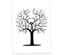 AZIDWERYQ Personnalisé Empreintes digitales Tree 24 x 16 Pouces Signes de Mariage Livre d'or pour Un Mariage, Une Baby Shower, Un Anniversaire, baptême ou Tout Autre événement