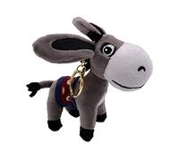 AZIDWERYQ Petit âne en Peluche Porte-clés Mignon Mini Pendentif Doux en Peluche poupée Porte-clés Gris