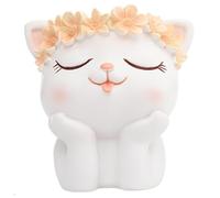 AZIDWERYQ Pot de Fleurs en Forme d'animal 3, 5 x 2, 8 x 3, 5 cm, Pot de Fleurs en Forme d'animal Dessin animé avec Couronne Portant sur la tête, en résine Longue durée avec Trou inférieur pour