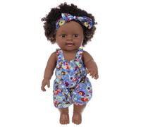 AZIDWERYQ Poupées Noires Noires, poupée Afro-américaine articulée Mobile de 12 Pouces, poupée réaliste avec Cheveux bouclés et vêtements Portables pour Cadeaux d'enfants, Violet réaliste
