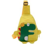 AZIDWERYQ Sac à bandoulière pour enfants, sac à main mignon de dinosaure de dessin animé, bandoulière en nylon pour tout-petits, fermeture éclair avec sangle réglable pour cadeaux d'anniv