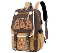AZIDWERYQ Sac à dos capybara kawaii de capacité décontractée en nylon capybara sac imperméable à école mignon pour filles kawaii dos
