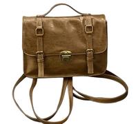 AZIDWERYQ Sac à école japonaise, sac à épaule en cuir PU capacité PU main léger la mode pour faire du voyage de voyage, épaule brune pour l'école