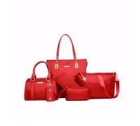 AZIDWERYQ Sac à main 6pcs Ensemble de bourse rouge et de portefeuille pour les femmes élégantes élégants bacs à bornes croisées