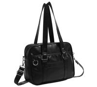 AZIDWERYQ Sac d'école japonais portable en cuir PU sac japonais à main de capacité avec sangle ajusté pour filles, messager