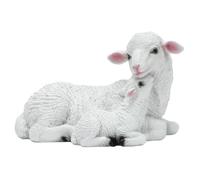 AZIDWERYQ Statue d'agneau, Statue de Mouton en résine réaliste Super Mignonne, Ornement Animal décoratif pour décoration de Patio, pelouse, Cour, Pendaison crémaillère, Jardin sur Le thème la Ferme