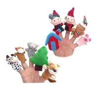 AZIDWERYQ The Fairy Tale Finger Finge Toys Jouette de Doigt éducatif pour Une Histoire racontant Un Noël Parfait pour Les Enfants, 10pcs marionnettes