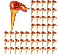 AZIDWERYQ Torche Gonflable 50pcs Aluminium Foil Torch Prop pour Les Enfants 16x24In Handhed Cute décoratif décoratif décorations pour la compétition Sportive décorations de fête à thème Sportif