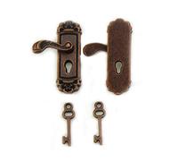 AZIDWERYQ Verrouillage de Porte Miniature Vintage des Boutons de Porte Maison poupée Vintage vive
