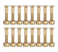 AZIDWERYQ Vis de Planche à roulettes Ensemble de matériel Longboard vis Camion Clou Pont Patin pour Le Remplacement Or 25MM 16 pièces