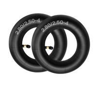 AZIEMARS Lot de 2 chambres à air 2.80/2.50-4 280/250-4 2.80-4 2.50-4 280-4 250-4 avec tige de valve courbée pour Razor Scooter e300, brouette, diable, tondeuse à gazon, chariot