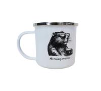AZIMUT OUTDOOR - Popote et vaisselle - Mug Emaille Marmotte Morning Routine | Azimut Outdoor