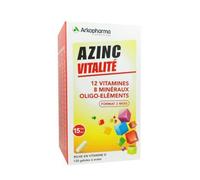 Arkopharma Complément alimentaire Azinc Vitalité Adulte – Vitamines C & E, Zinc – 120 gélules
