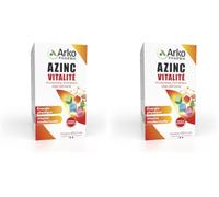 Azinc Vitalité - Réduit la fatigue due au surmenage, soutient les performances intellectuelles, dès 15 ans - 120 gélules (Lot de 2)