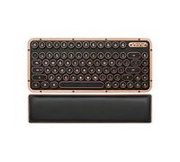 Azio Clavier compact rétro (artisan) - Clavier mécanique Bluetooth sans fil/USB rétroéclairé vintage en cuir avec accoudoir pour Mac et PC (MK-RCK-L-03-US)