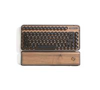 AZIO Clavier mécanique rétro compact (Elwood) - Bluetooth sans fil/USB filaire rétroéclairé vintage en bois de noyer avec accoudoir pour Mac et PC (MK-RCK-W-01-US)