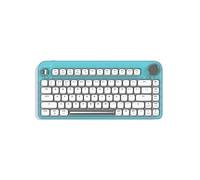 Azio IZO IK409 Clavier mécanique sans fil BT5/USB pour PC et Mac, commutateurs rouges pré-lubrifiés, marguerite menthe