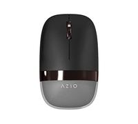 Azio IZO IM404 Souris optique sans fil Bluetooth 3.0 & 5.0/2.4G RF-USB, design ambidextre, capteur PixArt PAW3212, 1000/1600/2400 DPI, rechargeable, noir et bronze foncé - PC & Mac, saule noir (IM404)