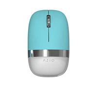 Azio IZO IM409 Souris optique sans fil Bluetooth 3.0 & 5.0/2.4G RF-USB, design ambidextre, capteur PixArt PAW3212, 1000/1600/2400 DPI, rechargeable, menthe et argent - PC et Mac, marguerite menthe