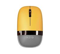 Azio IZO IM412 Souris optique sans fil Bluetooth 3.0 & 5.0/2.4G RF-USB, design ambidextre, capteur PixArt PAW3212, 1000/1600/2400 DPI, rechargeable, jaune et bronze foncé - PC & Mac, iris doré (IM412)