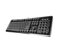 Azio MK Retro USB Anglais Noir - Claviers (Standard, avec Fil, USB, Clavier mécanique, LED, Noir)
