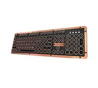 Azio Retro Classic Bluetooth 5.0 (Artisan) - Wireless/USB Wired Vintage Backlit Leather Mechanical Keyboard for PC/Mac (MK-RETRO-L-03B-US)