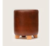 AZJJDP Foot Stool Round Footstool Wood Legs Foot stools for The Bedroom Footstools for Living Room Stool Dressing Table Stool,Brown-29x29x35cm