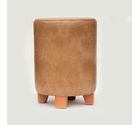 AZJJDP Foot Stool Round Footstool Wood Legs Foot stools for The Bedroom Footstools for Living Room Stool Dressing Table Stool,Light Yellow-29x29x40cm