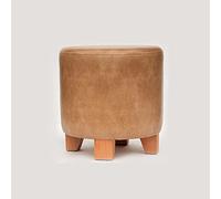 AZJJDP Foot Stool Round Footstool Wood Legs Foot stools for The Bedroom Footstools for Living Room Stool Dressing Table Stool,Light yellow-29x29x30cm