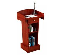 AZJJDP Pupitre en Bois Rouge avec tiroirs - Pupitre de réception ou d'église pour présentations, Discours publics et Offices Religieux - Présentoir de Sol Stable pour Professionnels