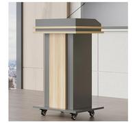 AZJJDP Pupitre Portable en Bois avec roulettes verrouillables - Pupitre élégant pour églises, Restaurants, salles de Classe et salles de réunion - Idéal pour Les Prises de Parole en Public et Les p
