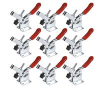 AZKEEGREY 10Pcs Sauterelle de Serrage GH-201B 90Kg/198Lbs, Pince à Genouillère Horizontal, Pince à Bascule en Métal pour Fixation Serrage