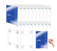 AZKEEGREY Lot de 10 Porte Affiche Muraux A6 Vertical Acrylique, Porte Menu Supports de Panneau Mural avec Ruban Adhésif pour Bureau Magasin Restaurant