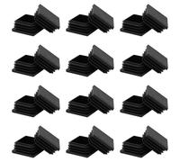 AZKEEGREY Lot de 100 bouchons à lamelles carrés, 40 x 40 mm, noirs, embouts en plastique PP, pour tube en acier