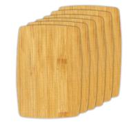 AZKEEGREY Lot de 12 planches à petit-déjeuner en bambou - 20 x 14 cm - Planche à découper en bois de cuisine - Planche à découper en bois