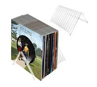 AZKEEGREY Lot de 2 Rangement Disque Vinyle, Support de Rangement Transparent 12 Emplacements pour Disque