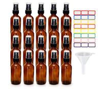 AZKEEGREY Lot de 20 flacons vaporisateurs vides en verre ambré - 60 ml - Vaporisateur de voyage rechargeable pour liquides, parfums, cosmétiques