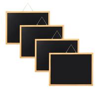 AZKEEGREY Lot de 4 tableau noir 30 x 40 cm, tableau craie Effaçable, ardoise craie pour Restaurant, Planche en bois pour Café Mariage Décoration Messages