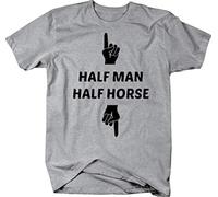 AZKvvKL Half Man 1/2 Horse Funny Endowded T-T-Shirts à Manches Courtes Men's Black(Medium)