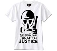 AZKvvKL T-T-Shirts à Manches Courtes Too Many Cops Too Little Justice(Large)