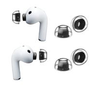 AZLA SednaEarfit Crystal 2 Embouts d'oreille pour AirPods Pro 3 - Embouts en silicone LSR allemand de qualité supérieure avec ajustement sûr, confort et isolation acoustique (2 paires) (M)