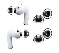 AZLA SednaEarfit XELASTEC II Lot de 2 paires d'embouts en TPE pour AirPods Pro 3 avec ajustement automatique, confort amélioré et isolation phonique - Silicone de qualité supérieure (ML)